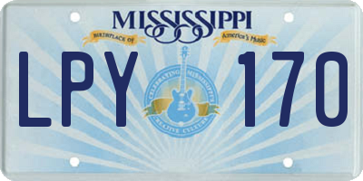 MS license plate LPY170