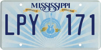 MS license plate LPY171