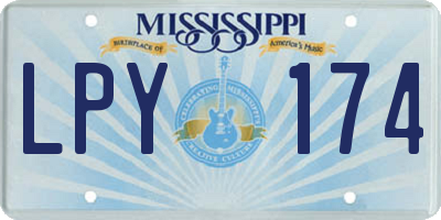 MS license plate LPY174
