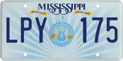 MS license plate LPY175