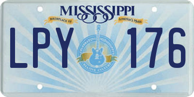 MS license plate LPY176