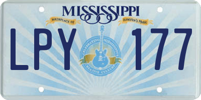 MS license plate LPY177