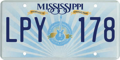 MS license plate LPY178