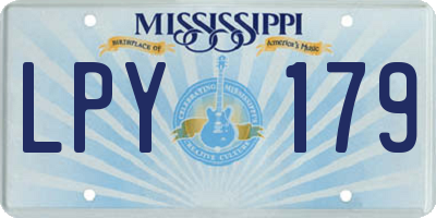 MS license plate LPY179