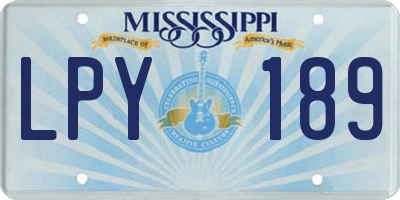 MS license plate LPY189