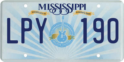 MS license plate LPY190