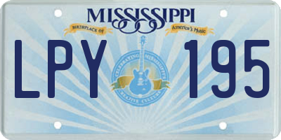 MS license plate LPY195
