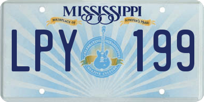 MS license plate LPY199