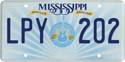 MS license plate LPY202