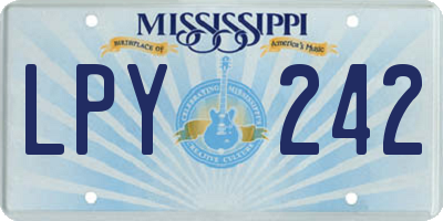 MS license plate LPY242