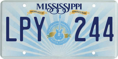 MS license plate LPY244