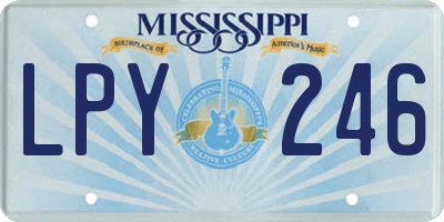 MS license plate LPY246