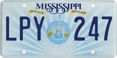 MS license plate LPY247