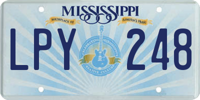 MS license plate LPY248