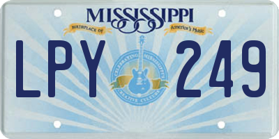 MS license plate LPY249