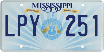 MS license plate LPY251