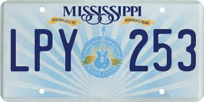 MS license plate LPY253