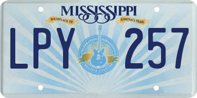 MS license plate LPY257