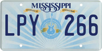 MS license plate LPY266