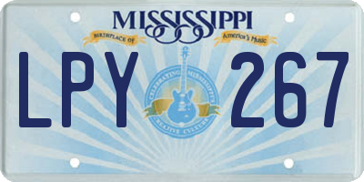 MS license plate LPY267