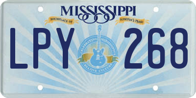 MS license plate LPY268