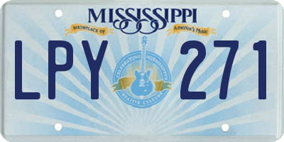 MS license plate LPY271