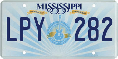 MS license plate LPY282