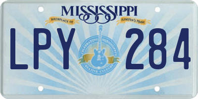 MS license plate LPY284