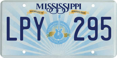 MS license plate LPY295