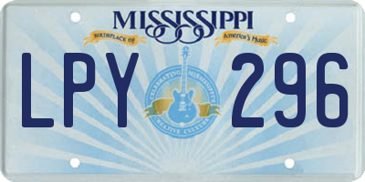 MS license plate LPY296