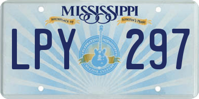 MS license plate LPY297