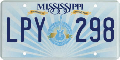 MS license plate LPY298
