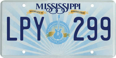 MS license plate LPY299