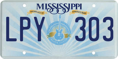 MS license plate LPY303