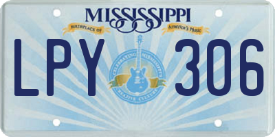 MS license plate LPY306