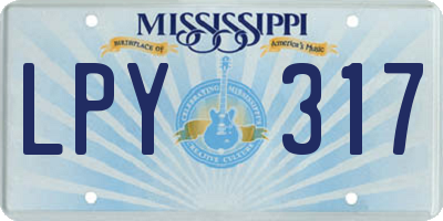 MS license plate LPY317