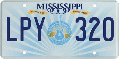 MS license plate LPY320