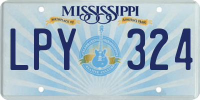 MS license plate LPY324
