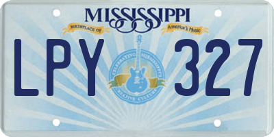 MS license plate LPY327