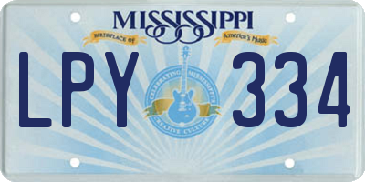 MS license plate LPY334