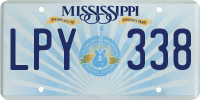 MS license plate LPY338