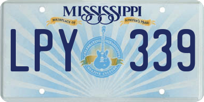 MS license plate LPY339