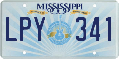 MS license plate LPY341