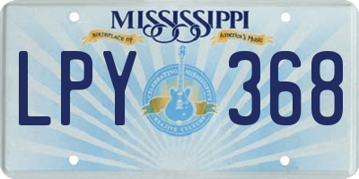 MS license plate LPY368