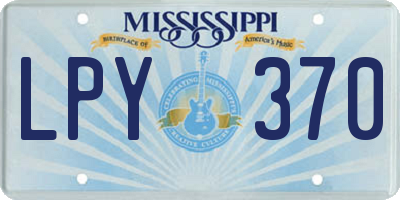MS license plate LPY370