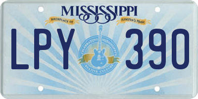 MS license plate LPY390