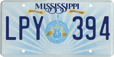 MS license plate LPY394