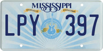 MS license plate LPY397