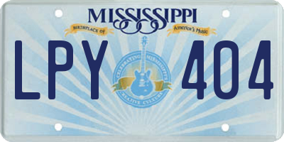 MS license plate LPY404