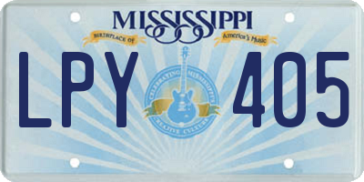 MS license plate LPY405